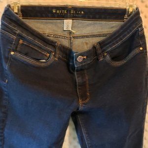 White House Black Market Skinny Leg Zip Ankle Jeans Size 12 Cotton Blend 803020